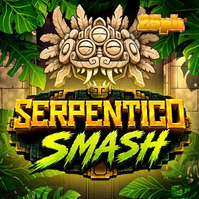 Serpentico Smash slot interface na nagpapakita ng jungle ruins theme at cluster symbols